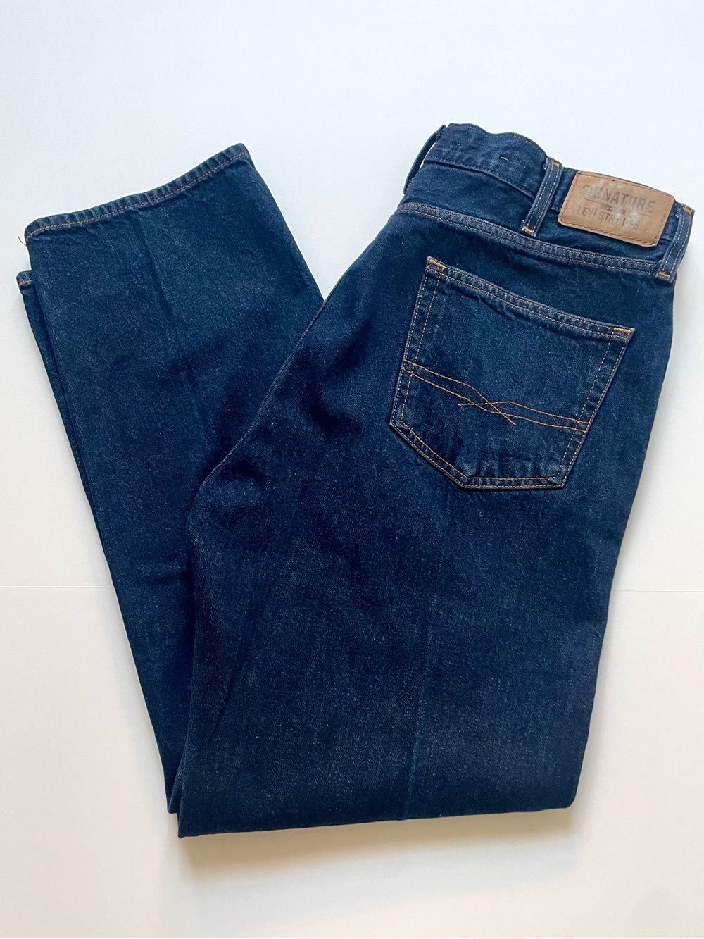 Levi Signature Classic Cowboy Dark Blue Straight-Leg Jeans